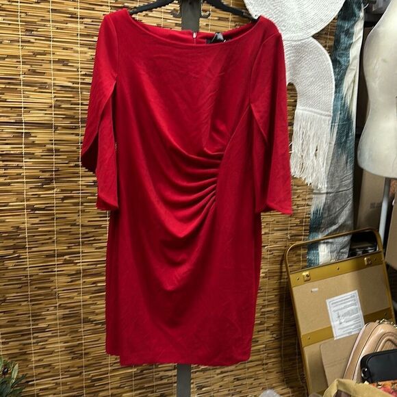 Dkny Open-Sleeve Ruched Sheath Dress - Picture 2 of 3